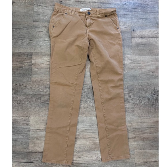 Pilcro and the Letterpress Pants - Pilcro Letterpress Anthropologie Women Tan Khaki Straight‎ Leg Pants Size 26 GUC